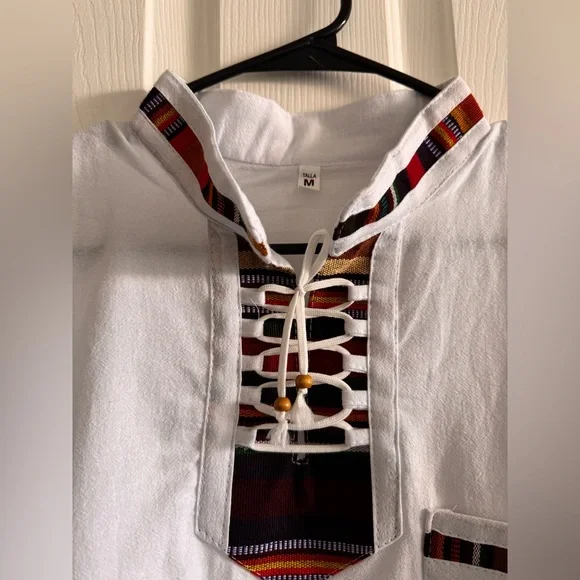 Handmade Cotton Manta Resort Shirt - Size Medium - Picture 2 of 4